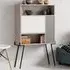 Tatti Laptop Desk with Shelf - Mocha Grey, White