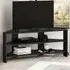 Thales 2 Shelf Corner TV Unit - Black