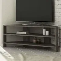 Thales 2 Shelf Corner TV Unit - Brown