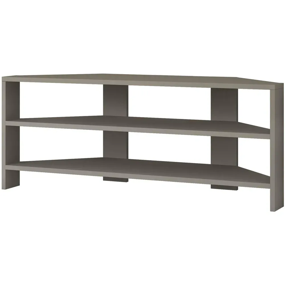 Thales 2 Shelf Corner TV Unit - Grey