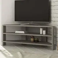 Thales 2 Shelf Corner TV Unit - Grey