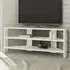 Thales 2 Shelf Corner TV Unit - White