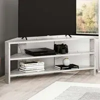 Thales Corner TV Unit with Marble Effect - Gold