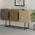 Tontini Console Sideboard Unit - Oak Effect, Dark Coffee