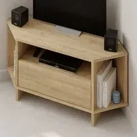 Viva Corner TV Stand with Storage - Cream