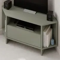 Viva Corner TV Stand with Storage - Green