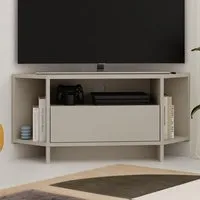 Viva Corner TV Stand with Storage - Sandstone