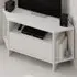 Viva Corner TV Stand with Storage - White