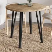 Xana 4-Seater Round Dining Table - Natural Oak