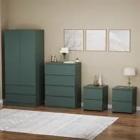 4 Piece Bedroom Furniture Set - Jasper Green