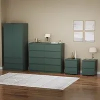 4 Piece Bedroom Furniture Set - Jasper Green
