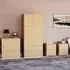 4 Piece Bedroom Furniture Set with Storage - Pine