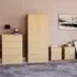 4 Piece Bedroom Furniture Set with Storage - Pine