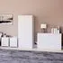 4 Piece Bedroom Furniture Set with Storage - White