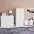 4 Piece Bedroom Furniture Set with Storage - White