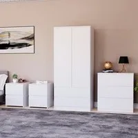 Denver 4 Piece Bedroom Furniture Set - White