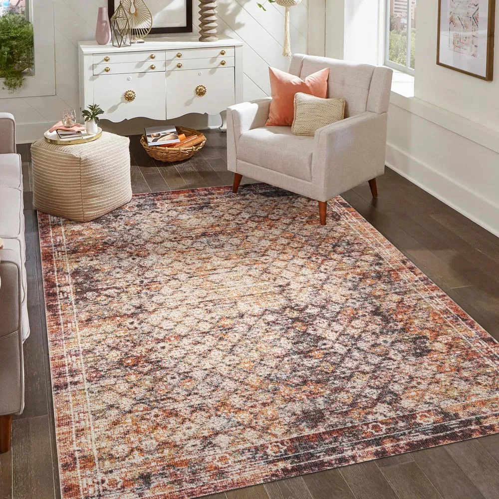 Aress Lattice Rug - Multicolour