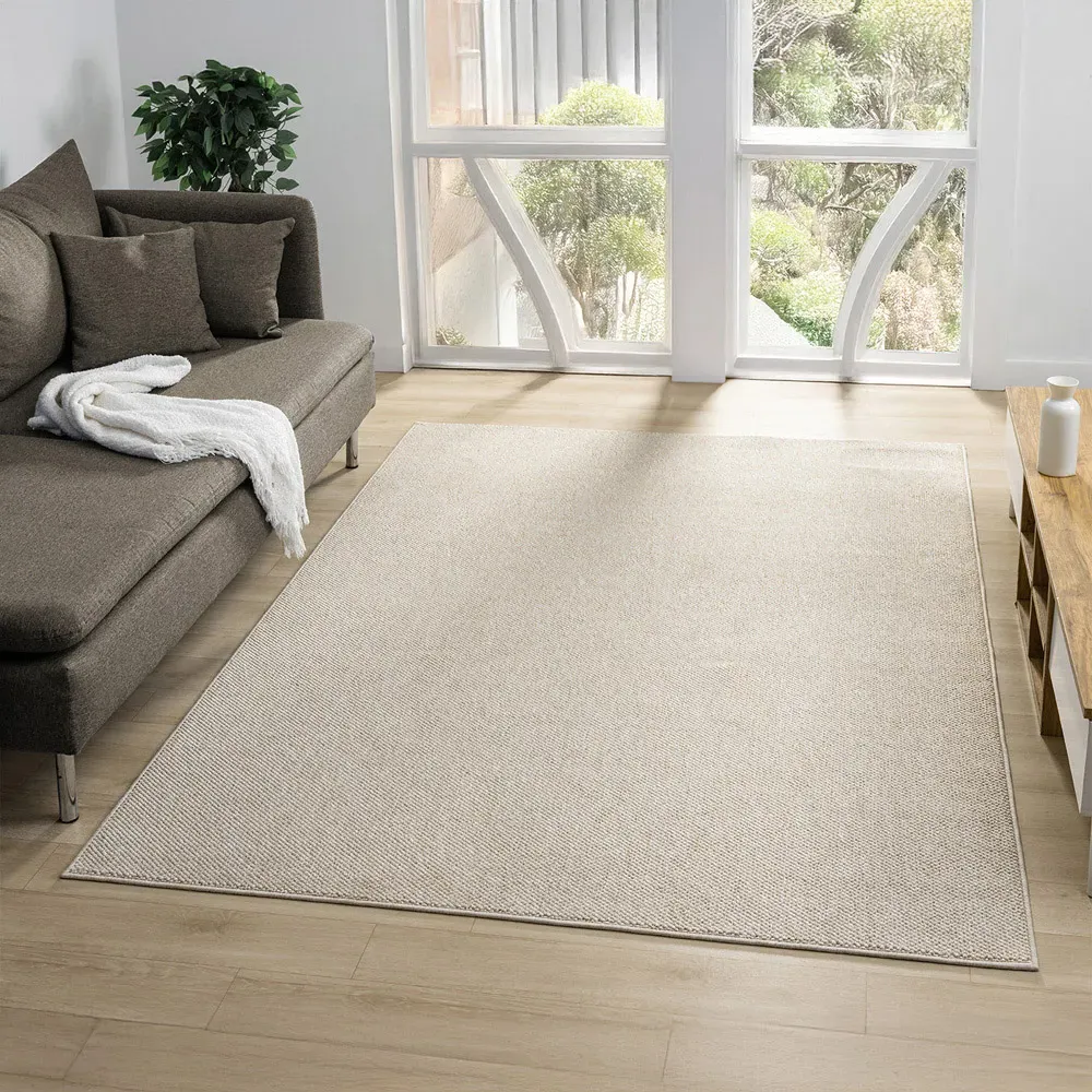 Avior Beige Pebble Rug - Blonde, Polyester