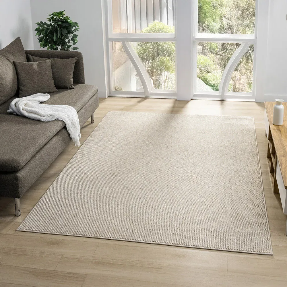 Avior Beige Pebble Rug - Blonde, Polyester