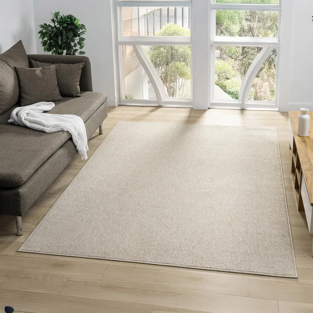 Avior Beige Pebble Rug - Blonde, Polyester