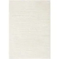 Aya Embossed Lines Area Rug - Cream