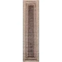 Bordered Shimmer Shaggy Area Rug - Bronze, Polyester