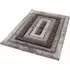 Bordered Shimmer Shaggy Area Rug - Grey, Polyester