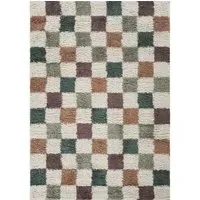 Chester Checkered Shaggy Rug - Multi