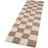Chester Checkered Shaggy Rug - Terracotta