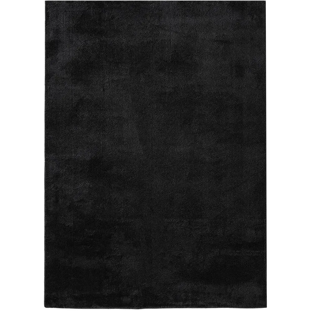 Comfy Anti Slip Rug - Black, Polyester