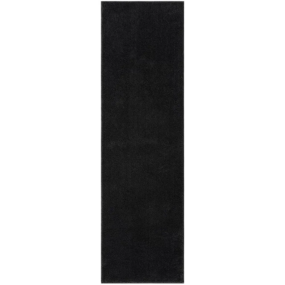 Comfy Anti Slip Rug - Black, Polyester