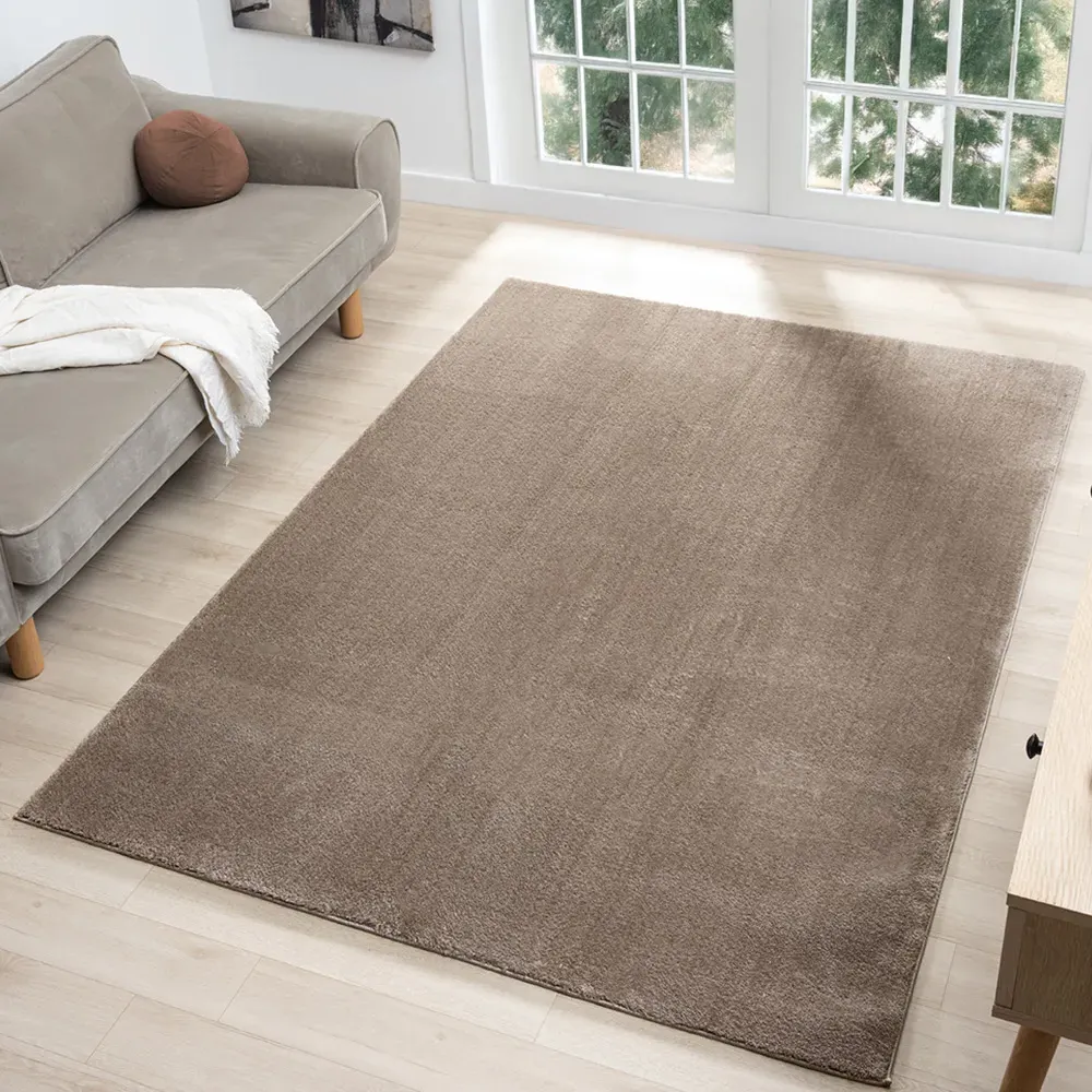 Comfy Anti Slip Rug - Dark Beige, Polyester