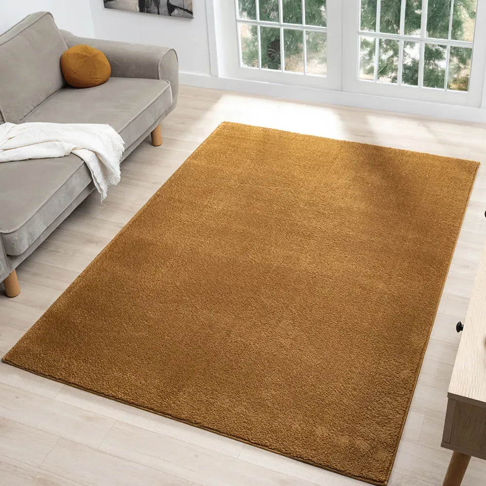 Comfy Anti Slip Rug - Gold, Polyester