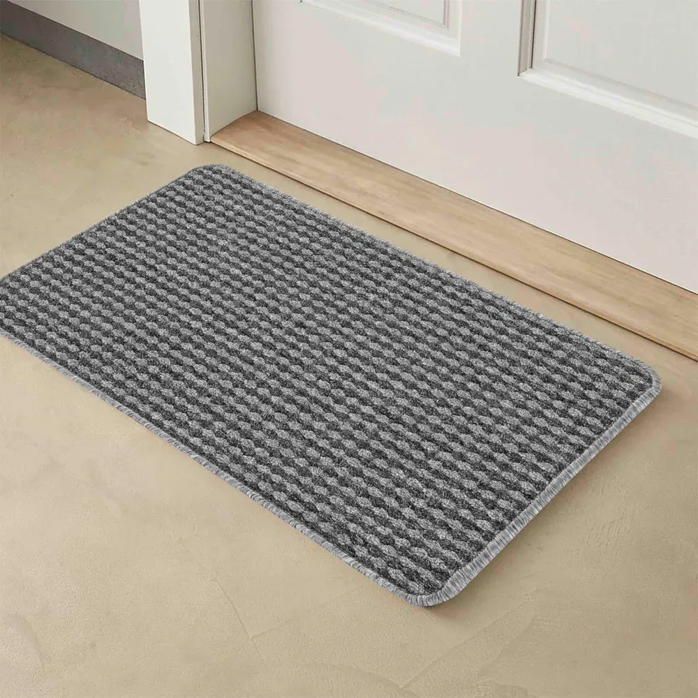 Eden Non Slip Door Mat - Grey, Polypropylene