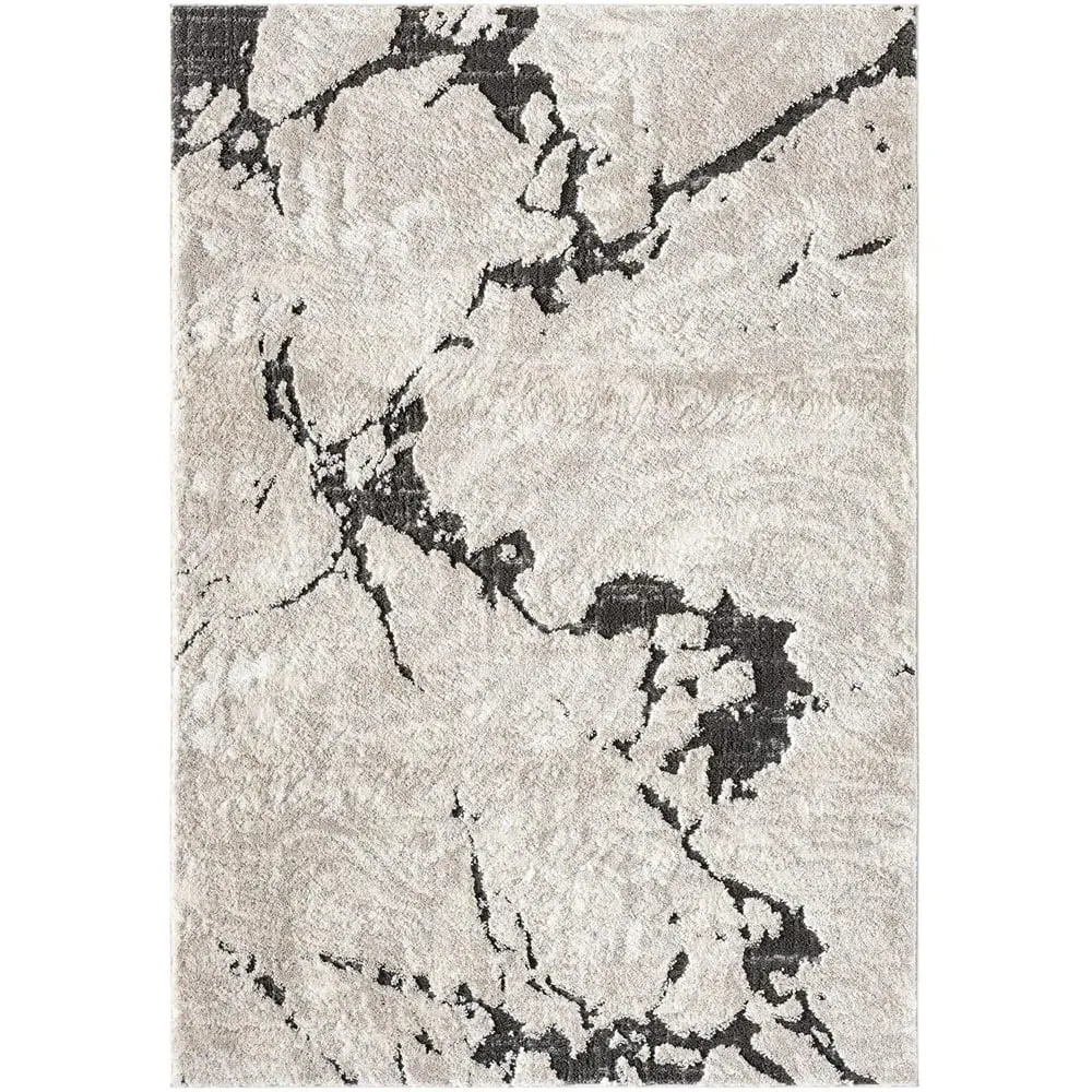 Eleanor Abstract Embossed Rug - Mocha image