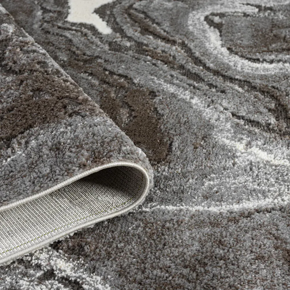 Eleanor Marble Embossed Rug - Grey