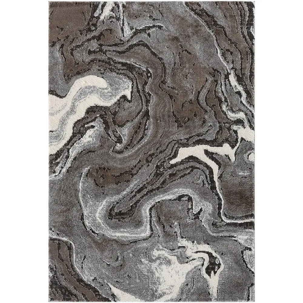 Eleanor Marble Embossed Rug - Grey