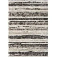 Eleanor Striped Embossed Rug - Mocha