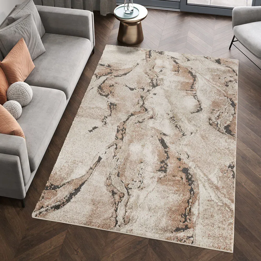 Essence Abstract Rug - Terracotta