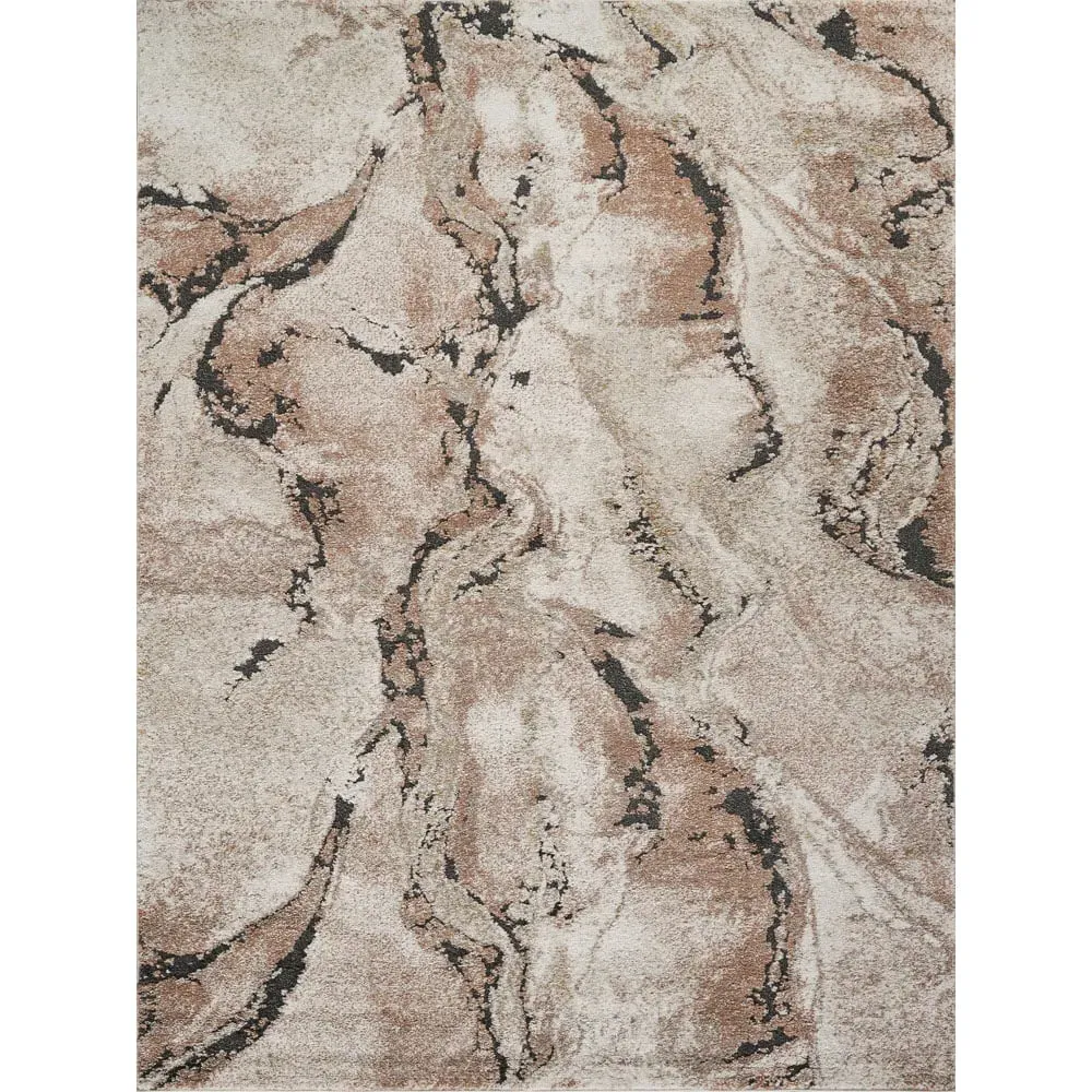 Essence Abstract Rug - Terracotta