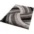 Grey Swirl Shimmer Shaggy Area Rug - Grey, Polyester