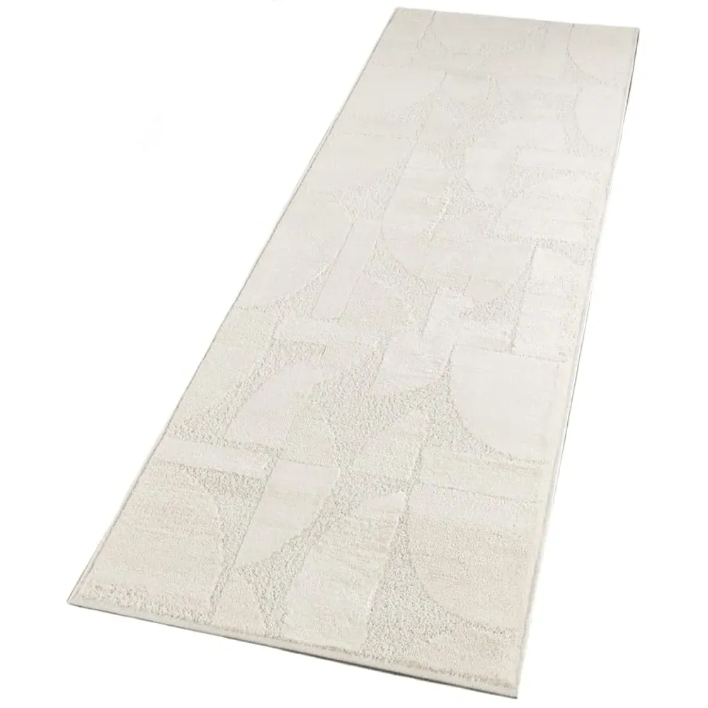 Hamilton Abstract Motif Rug - Cream, Polypropylene