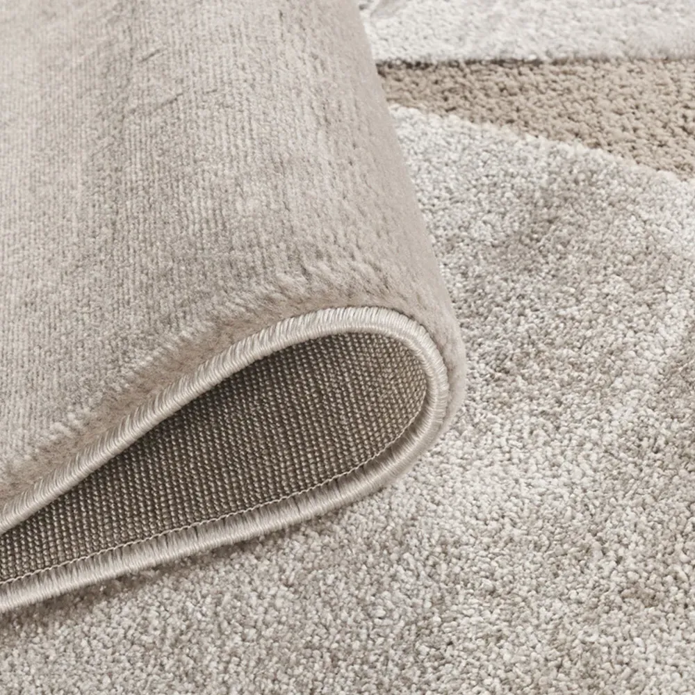 Hamilton Abstract Motif Rug - Mocha, Polypropylene