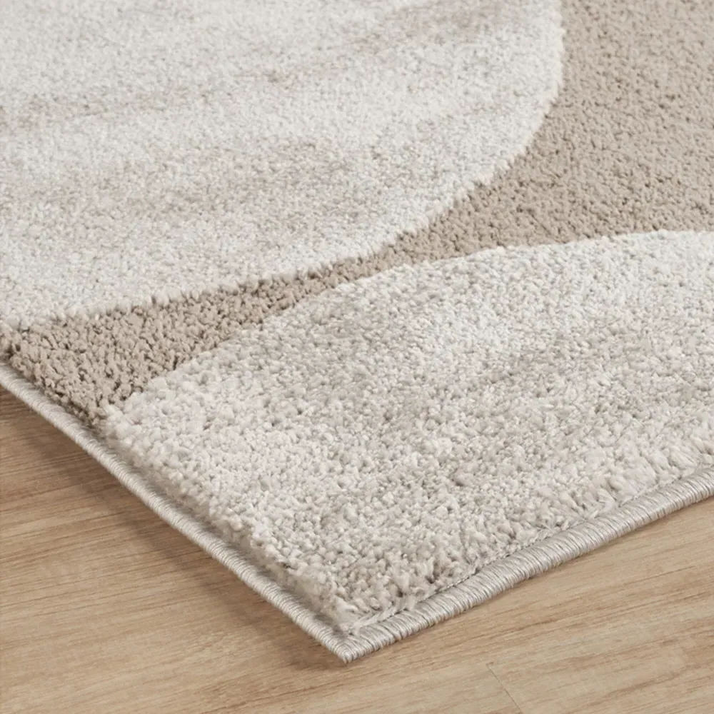 Hamilton Abstract Motif Rug - Mocha, Polypropylene