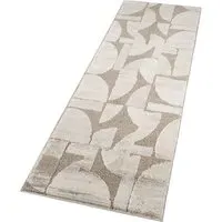 Hamilton Abstract Motif Rug - Mocha, Polypropylene
