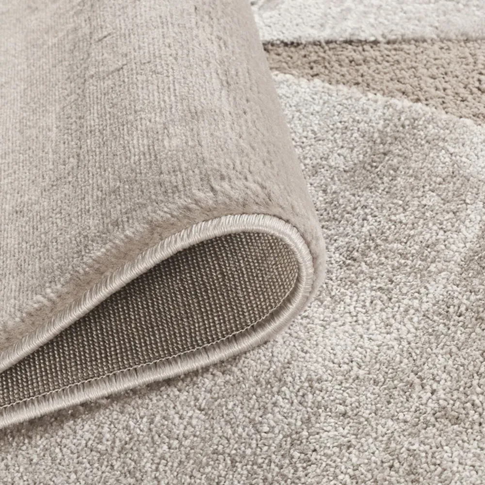 Hamilton Abstract Motif Rug - Mocha, Polypropylene