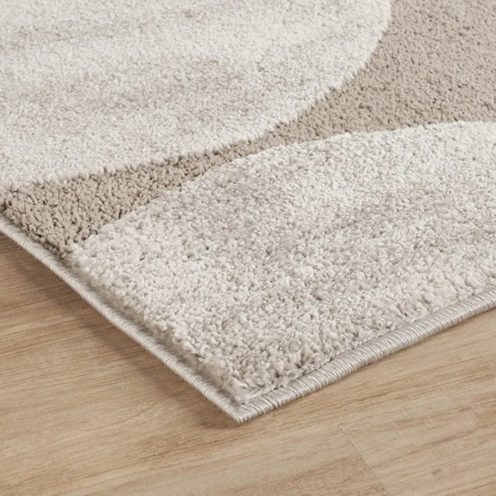 Hamilton Abstract Motif Rug - Mocha, Polypropylene