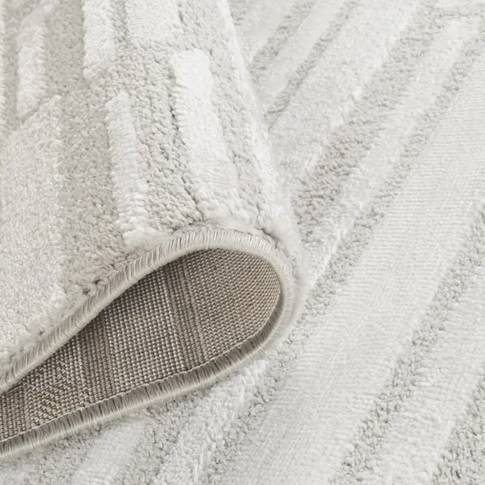 Hamilton Geometric Rug - Silver, Polypropylene