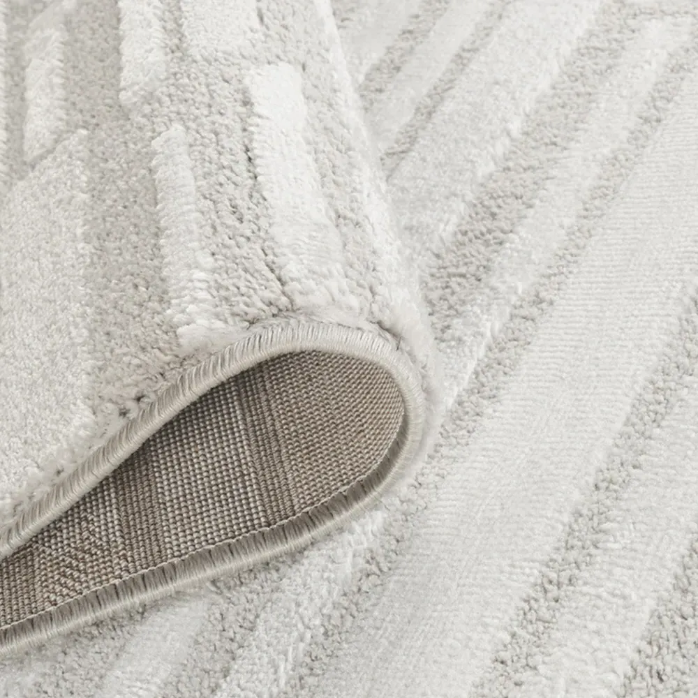 Hamilton Geometric Rug - Silver, Polypropylene