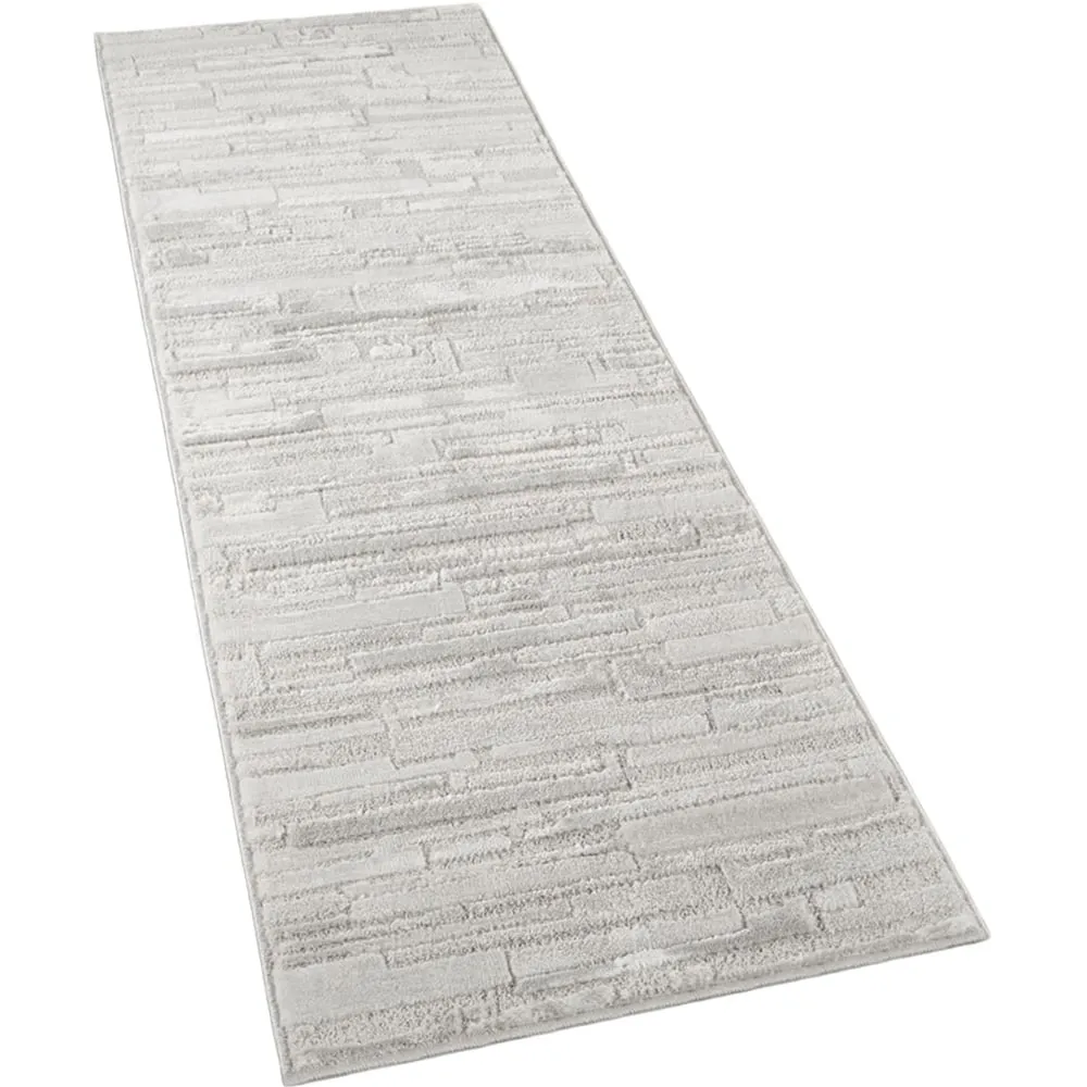 Hamilton Geometric Rug - Silver, Polypropylene